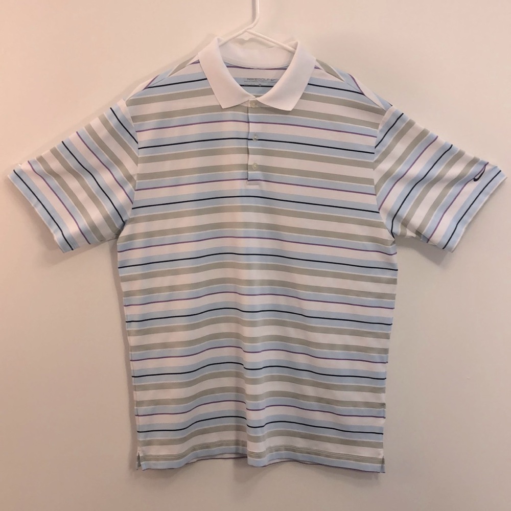 Nike Golf Dri-fit striped polo L